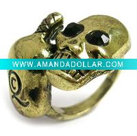 Wholesale Fashion Skull Titanium Ring Jewellery RN935