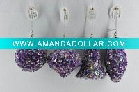 Wholesale lady love style purple christmas decorative ball ornament