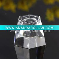 crystal candlestick, crystal candle holder