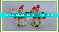 Wholesale four set wooden style snow man