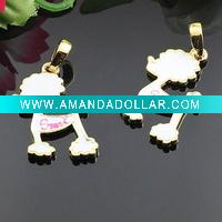 Wholesale fashion enamel dog charms, fashion animal jewelry