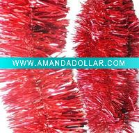 Wholesale Christmas PVC tinsels art craft gifts ornaments, red Christmas decorations tinsel