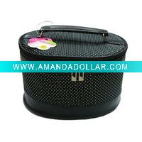 Wholesale Personalized Dot Satin/PVC Cosmetic Bags BP500