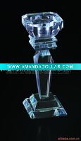 crystal candlestick, glass candlestick,