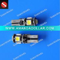 Wholesale High Power 5050-three chip 1pcs SMD 12VDC Black PCB Auto Lamp LED can-bus T10\W5W\BA9s LED No Error auto LED car daytime light