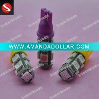 Wholesale 5050 series T10 9smd colorful car led light bulb
