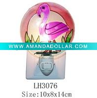 Wholesale Fused glass flamingo night light