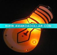 Wholesale light bulb shape LED flashing badge good for promotion