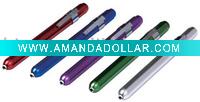 Wholesale Pen Style Aluminium Flashlight, 2 * AAA Batteries, Crystal Bulb