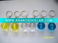 Wholesale bulb shape plastic LED light keychain