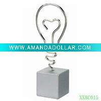 Bulb shape resin memo clip
