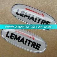 Wholesale Printed on Silver Chrome Substrate,Coated with Crystal Clear Epoxy Resin,Self Adhesive Flexible Domed Labels and Domed Decals