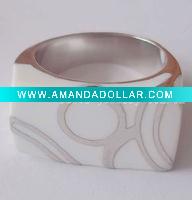 Wholesale stainless steel rings with epoxy