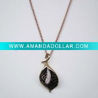 Wholesale "Calla" flower pendant necklace,necklace with epoxy N0103