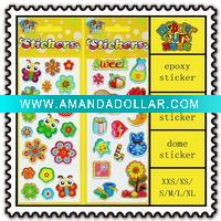 Wholesale flower recycle dome resin laser epoxy sticker