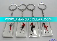 Wholesale Beautiful epoxy belle metal keychain PX077A