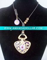 Wholesale Fashion alloy epoxy heart necklace
