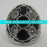 Rhinestones Ring with Epoxy