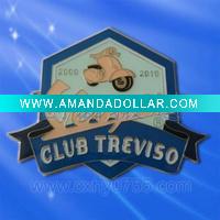 epoxy logo club metal badge