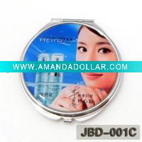 Wholesale Metal cosmetic mirror with epoxy logo