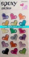 Wholesale HOT epoxy clear resin sticker (18 stickers)