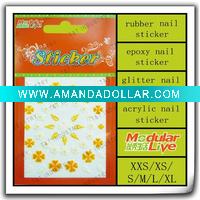 Wholesale rubber glitter epoxy acrylic nail sticker