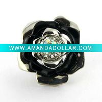 epoxy flower stretch ring