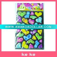 Wholesale 2011 Epoxy sticker/3d heart epoxy resin sticker