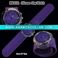 Wholesale Fashion quartz silicone slap watch