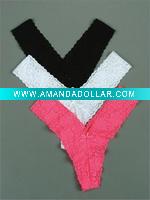 Stretch Lace V Shaped Thong Panty