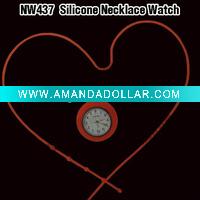 Wholesale 2011 Newest promotional silicone necklace watch