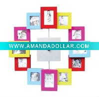 Clock with photo frame