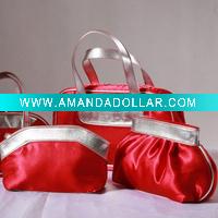 Wholesale fashion silk cosmetic bags