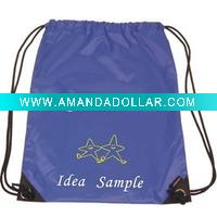 Nylon & polyester drawstring bag