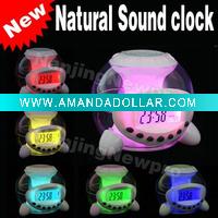 Wholesale Hot sale ! Latest forest music multi-functional clock with natural sound colorful ball clock nature sound calendar