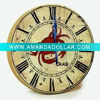 Wooden outdoor clock