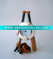 Polyresin Baseball clock,table clock,home decoration