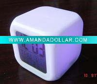 Wholesale seven colorful clock/led clock/ digital clock/promotion gift clock