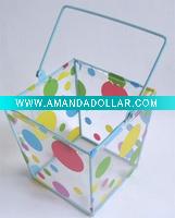 Wholesale plastic Basket with Handle pvc cover wire