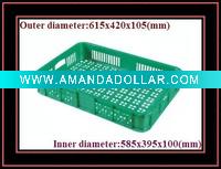green circulating plastic basket new
