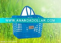 Wholesale HX-7003basket plastic basket plastic shopping basket