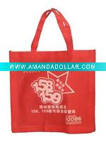 Wholesale non woven fabric & plastic handbag shopping diaper bag