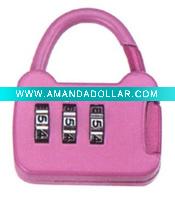 Wholesale Mini handbag shaped metal combination padlock