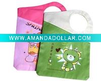 Wholesale non woven fabric & plastic handbag shopping diaper bag