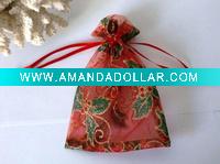 Wholesale christmas pouch organza gift bags