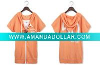 Wholesale women's solid color sportswear,hoody shirt