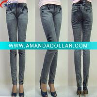 Wholesale woman stock fashion jeans