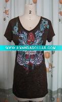 Wholesale 2011 latest styles: ladies silkscreen printed shirts and tops