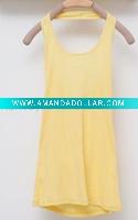 lady's top,halter shirt,singlet