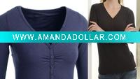 Wholesale bamboo clothing - women's top / women's t-shirt / button shirt